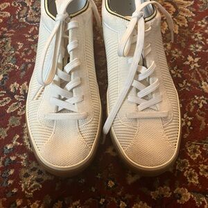 Rothy’s The Lace Up sneakers. Vanilla White